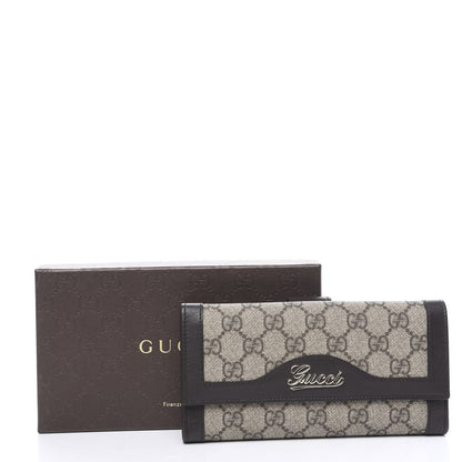 Gucci Monogram Script Continental Wallet Dark Brown 8 of 8