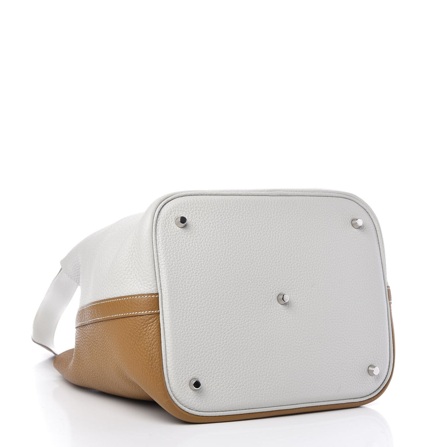 Taurillon Clemence Picotin Lock 26 GM Kraft Gris Perle