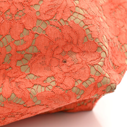 Valentino Garavani Canvas Glam Lace Reversible Tote Orange 9 of 10