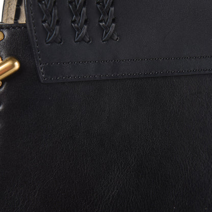 Chloe Calfskin Braided Medium Hudson Shoulder Bag Black 9 of 9