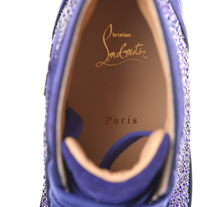 Christian Louboutin Veau Velours Strass Louis Flat Sneakers 39 Version Encre 6 of 10