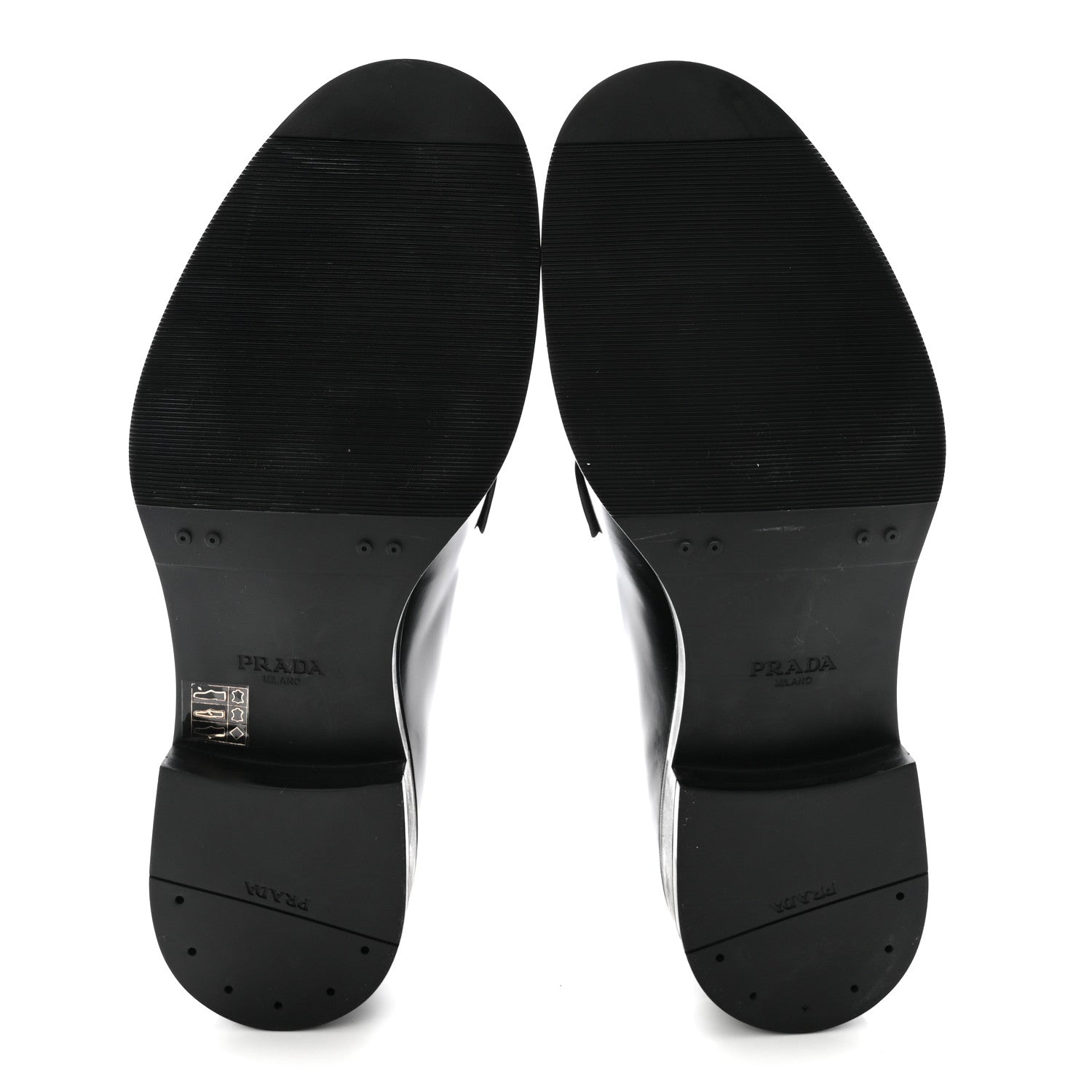 Prada Spazzolato Mens Derby Loafers 7.5 Black 6 of 9