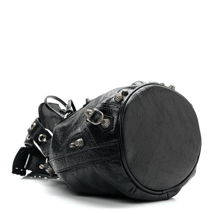 Balenciaga Agneau Arena Le Cagole Bucket Bag XS Black 4 of 9