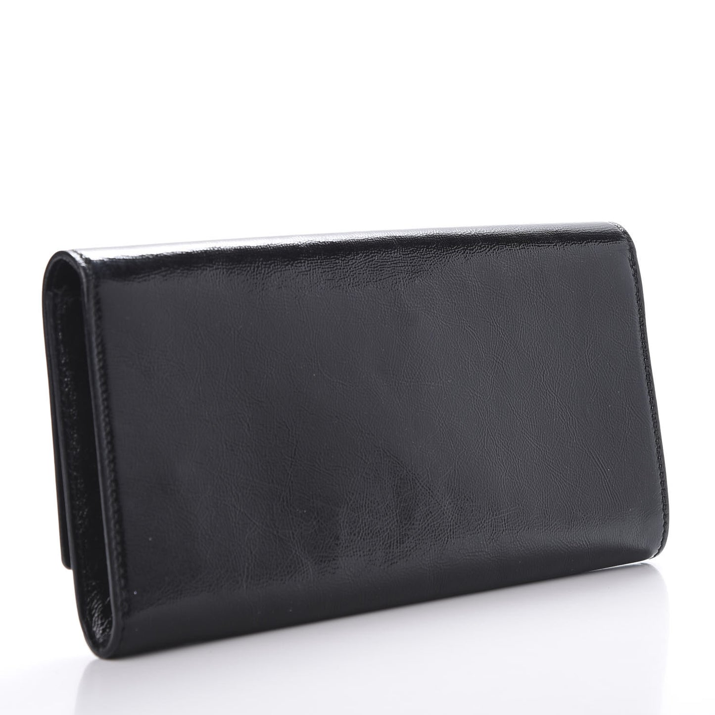 Textured Patent Monogram Small Belle De Jour Clutch Black