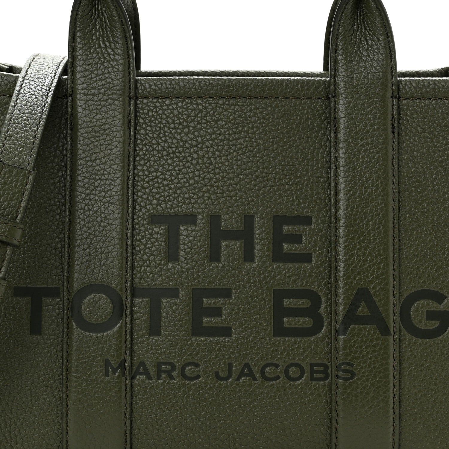 Marc Jacobs Grained Calfskin Small The Tote Bag Bronze Green 8 of 12
