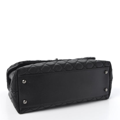 Chanel Caviar Quilted Small Coco Handle Flap Black 3 of 10