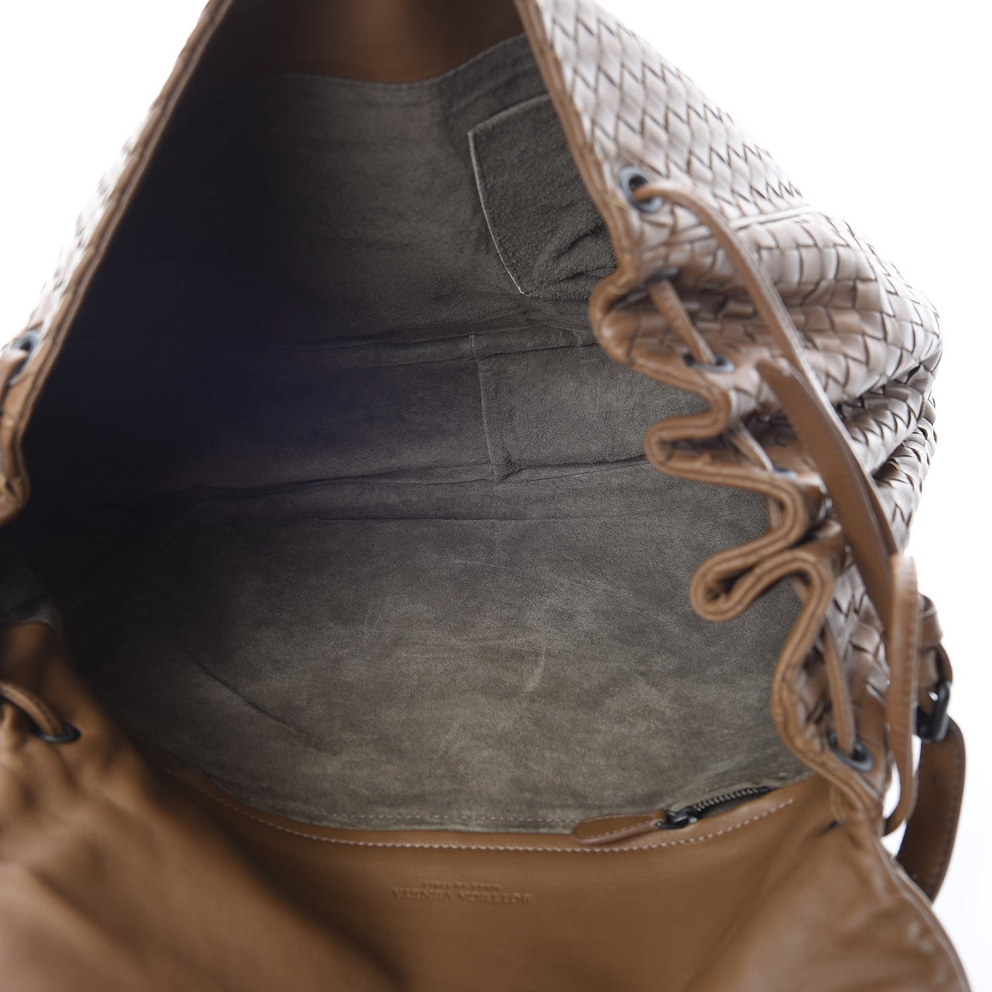 Nappa Intrecciato Messenger Bag Light Brown