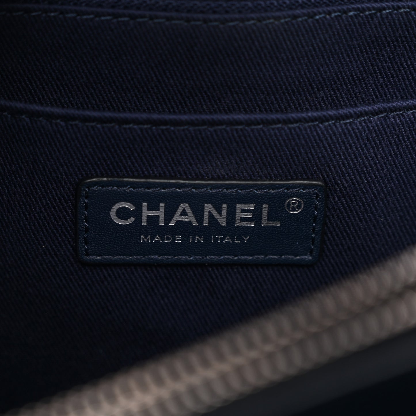 Grained Calfskin Medium Neo Executive Shopper Tote Dark Blue