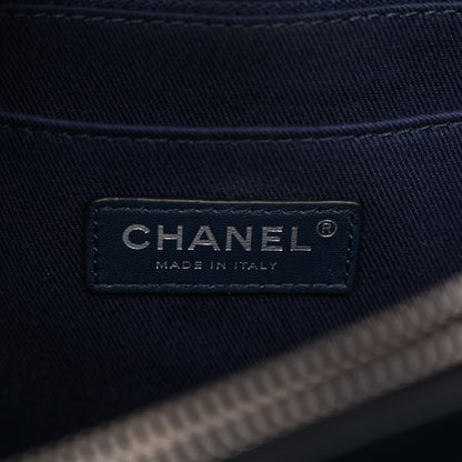 Chanel Grained Calfskin Medium Neo Executive Shopper Tote Dark Blue 7 of 10