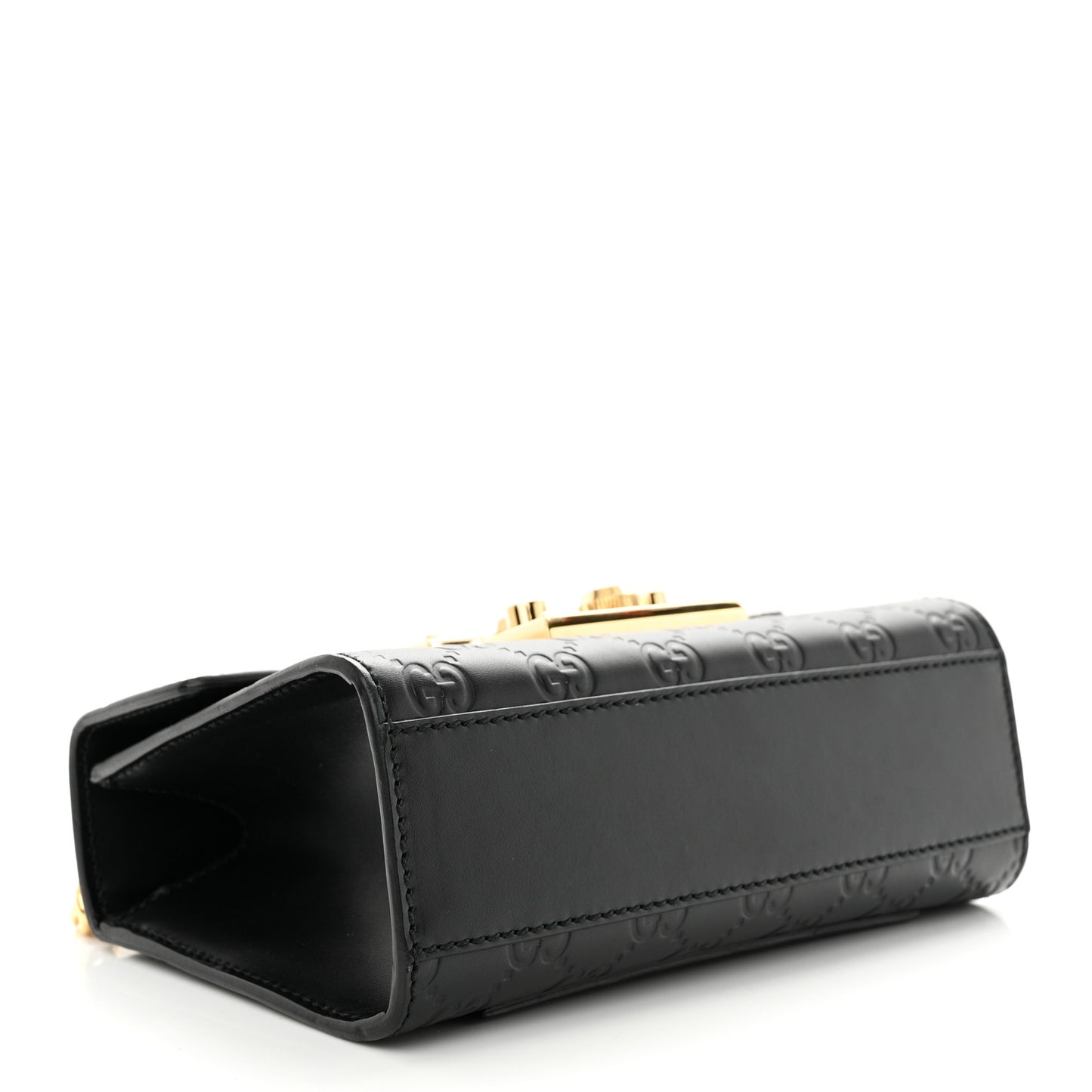 Guccissima Small Padlock Shoulder Bag Black