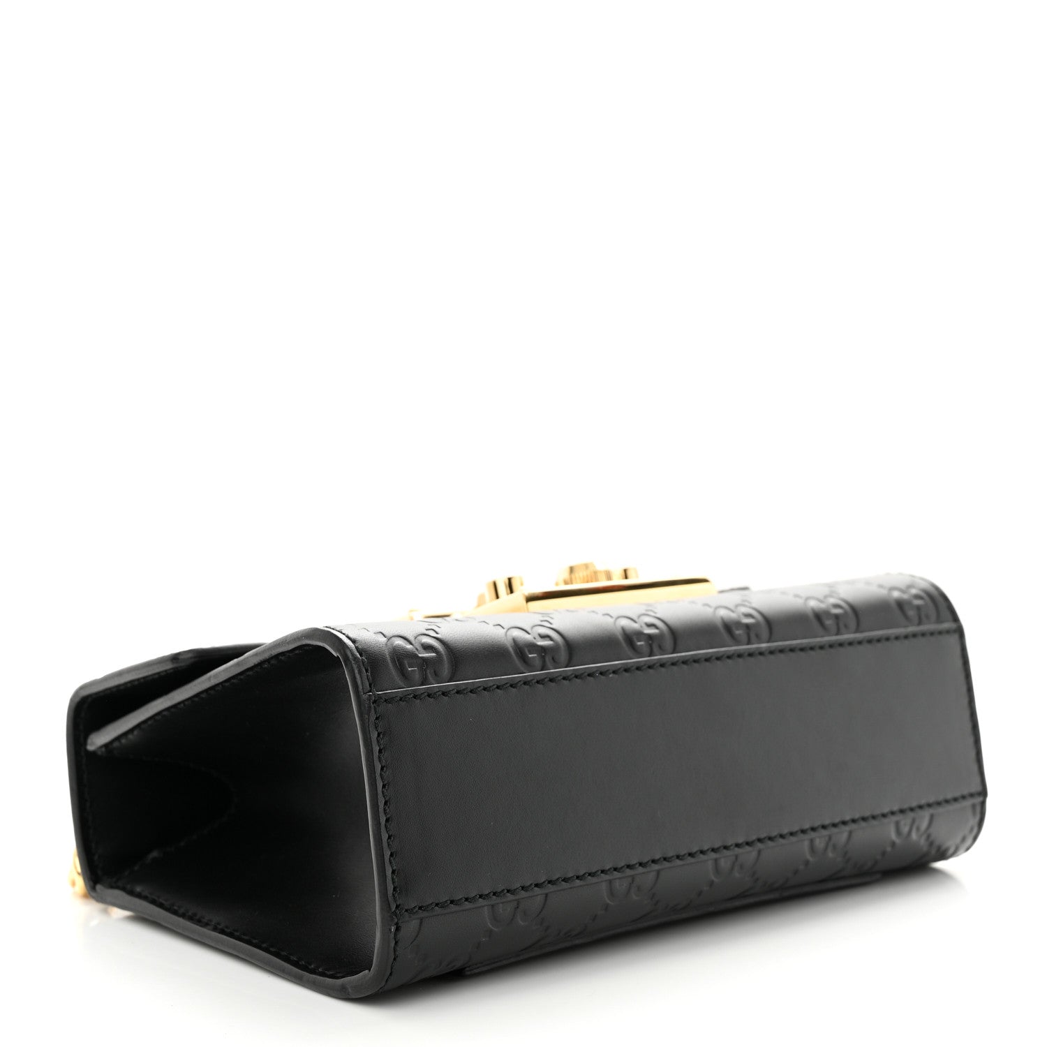 Gucci Guccissima Small Padlock Shoulder Bag Black 4 of 13
