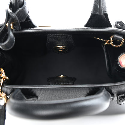 Burberry Derby Calfskin House Check Baby Banner Tote Black 5 of 11