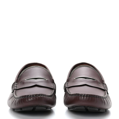 Louis Vuitton Calfskin Mens Shade Car Loafers 8 Cognac 2 of 9
