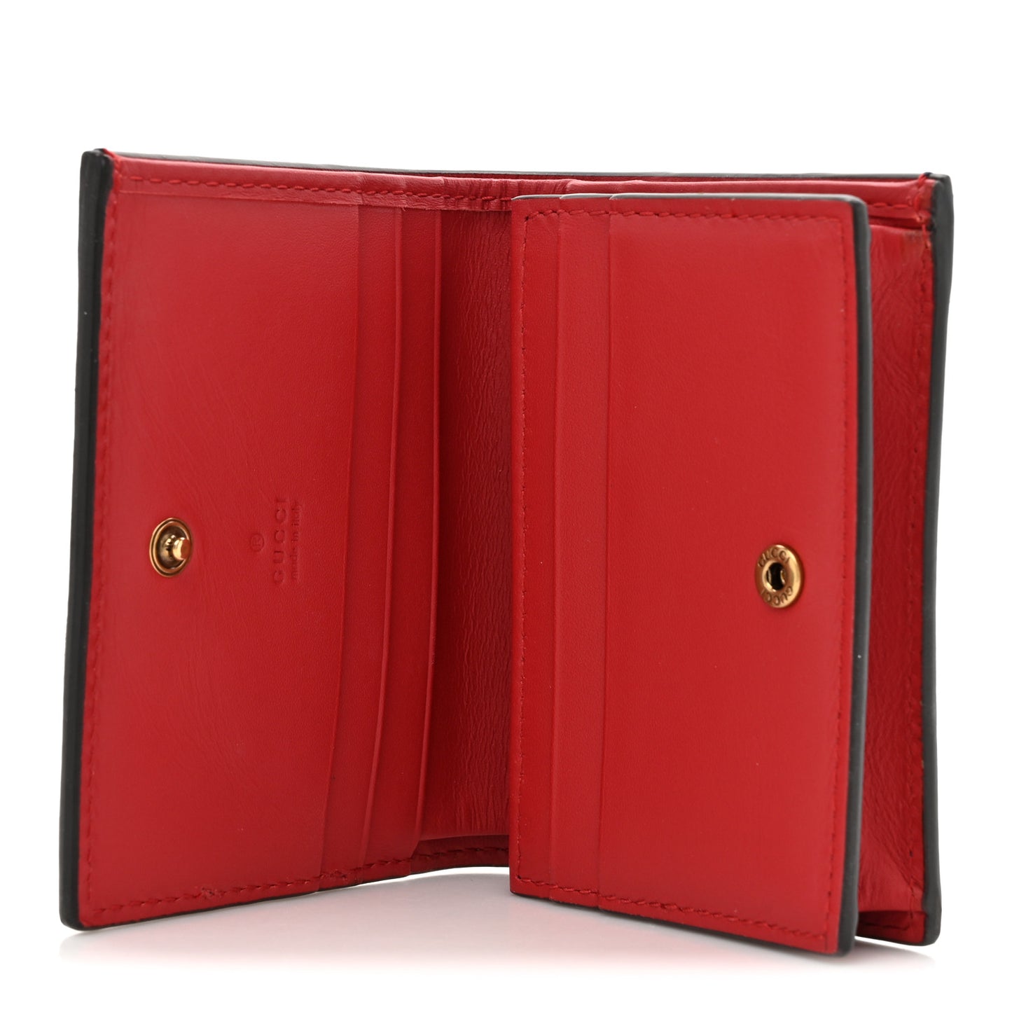 Calfskin Queen Margaret Card Case Wallet Blue Agata Hibiscus Red Mystic White