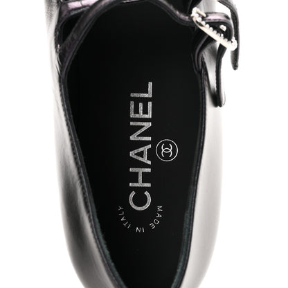 Chanel Lambskin Grosgrain Pearl Mary Jane Flats 38 Black 8 of 9