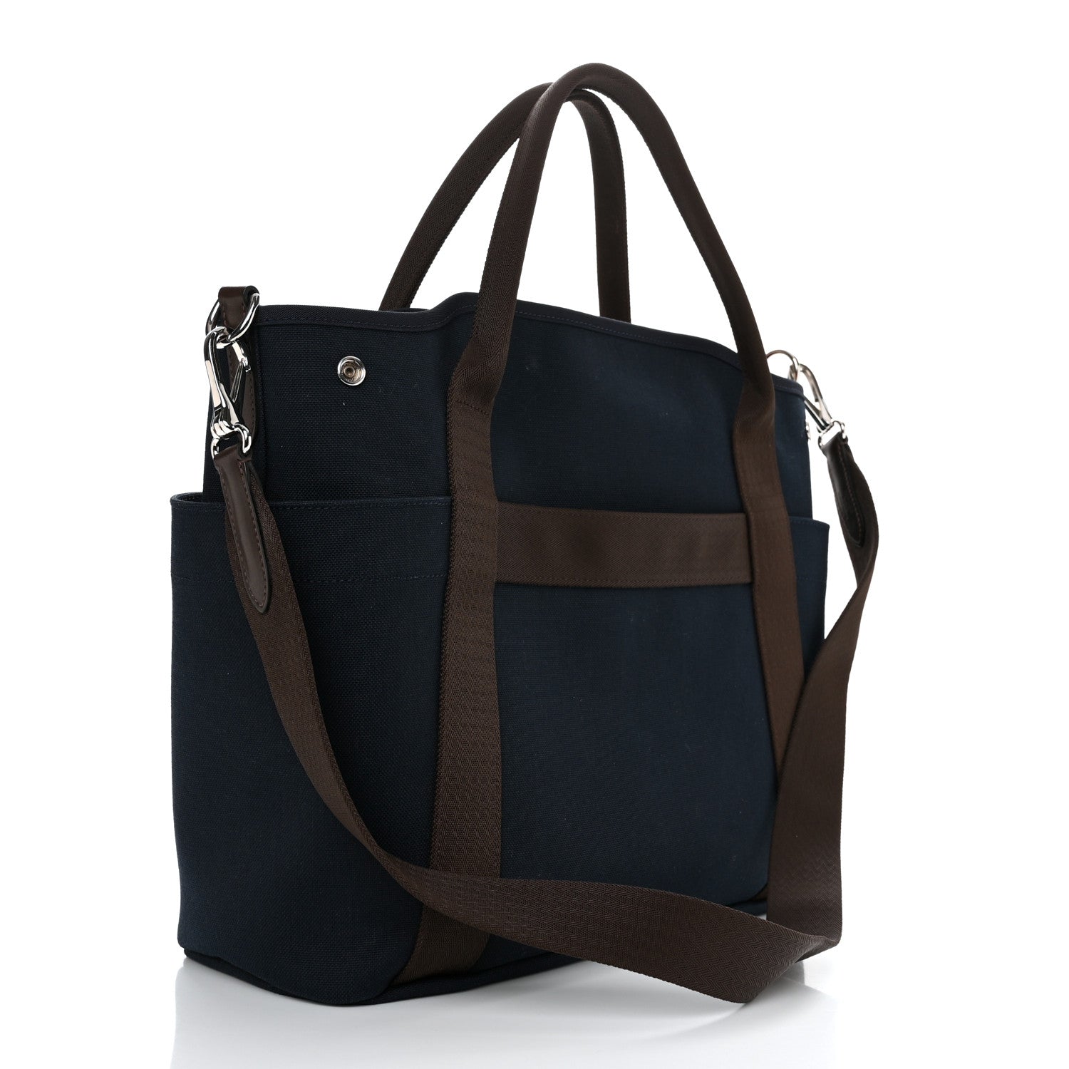 Hermes Toile Sac De Pansage Groom Bleu Navy Feu 4 of 14