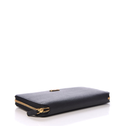 Balenciaga Grained Calfskin BB Continental Zip Around Wallet Black 4 of 8