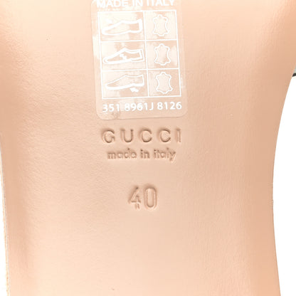 Gucci Kid Scamosciato Interlocking G Cut Out Slide Sandals 40 Pale Green 5 of 7