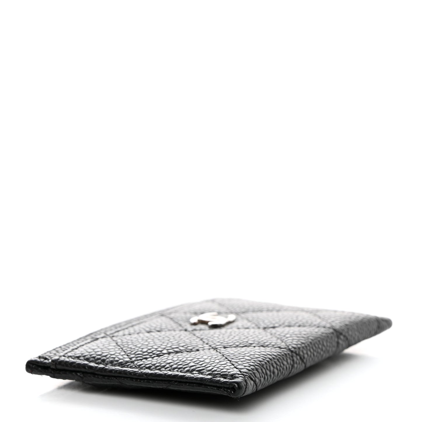 Caviar Quilted Card Holder Black