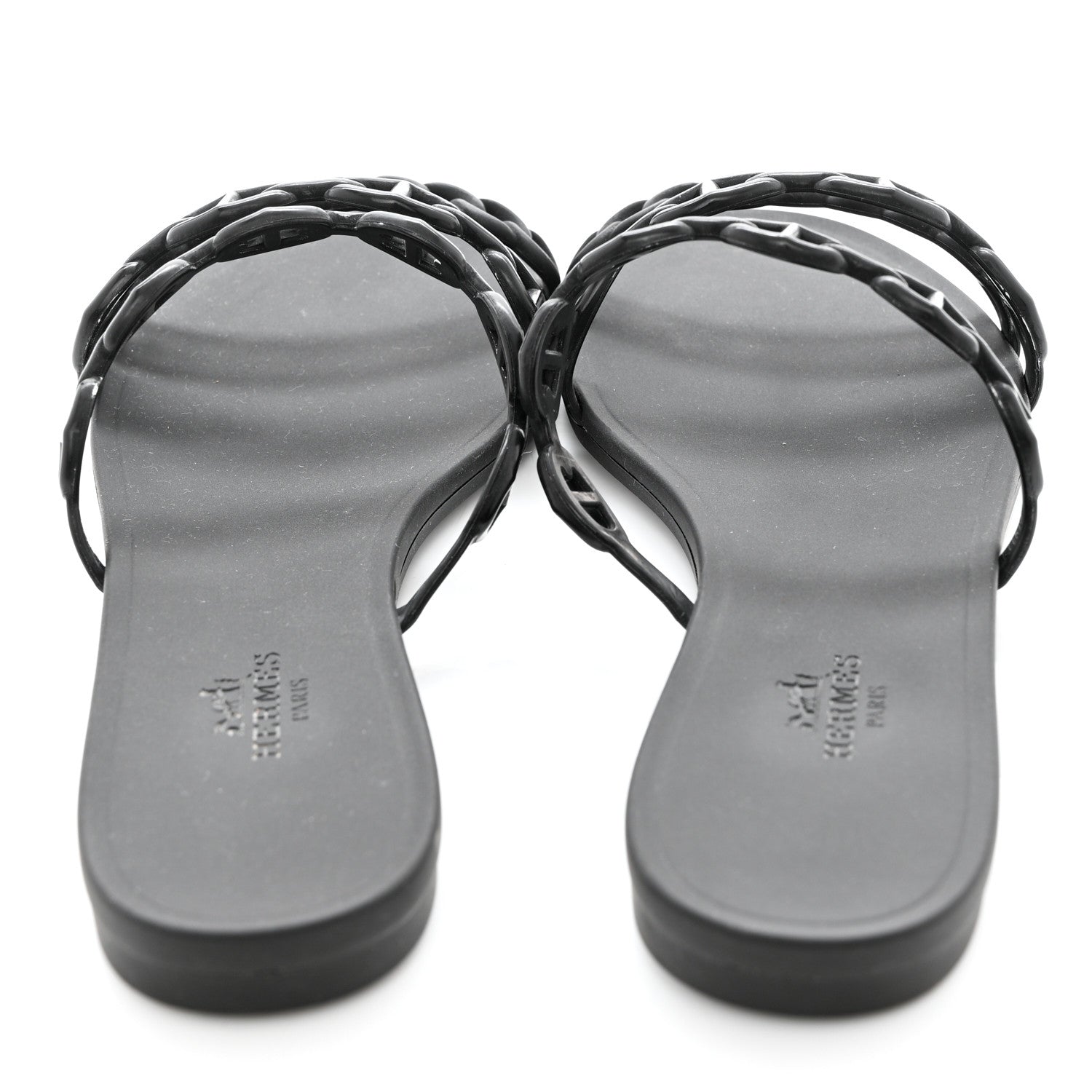 Hermes TPU Rivage Sandals 37 Black 9 of 9