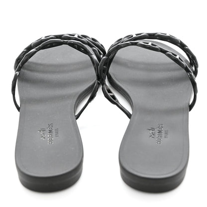 Hermes TPU Rivage Sandals 37 Black 9 of 9