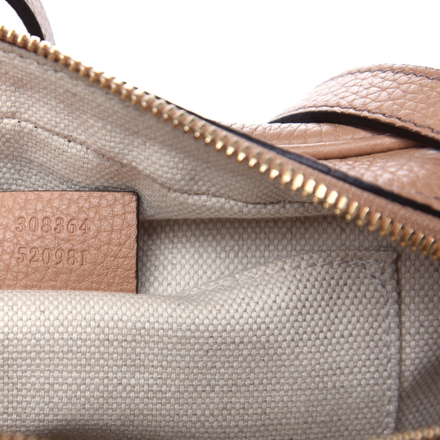 Pebbled Calfskin Small Soho Disco Bag Rose Beige