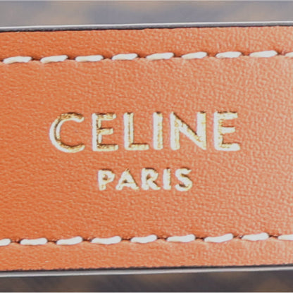 Celine Triomphe Canvas Calfskin Medium Strap Ava Triomphe Shoulder Bag Tan 6 of 11