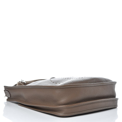 Hermes Taurillon Clemence Evelyne III PM Etoupe 4 of 11