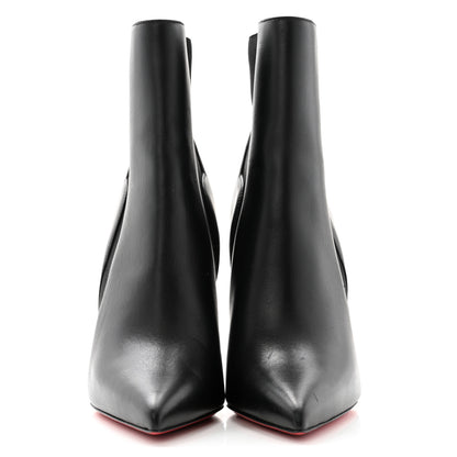 Christian Louboutin Calfskin Chelsea Chick 100 Stiletto Boots 38 Black 2 of 7