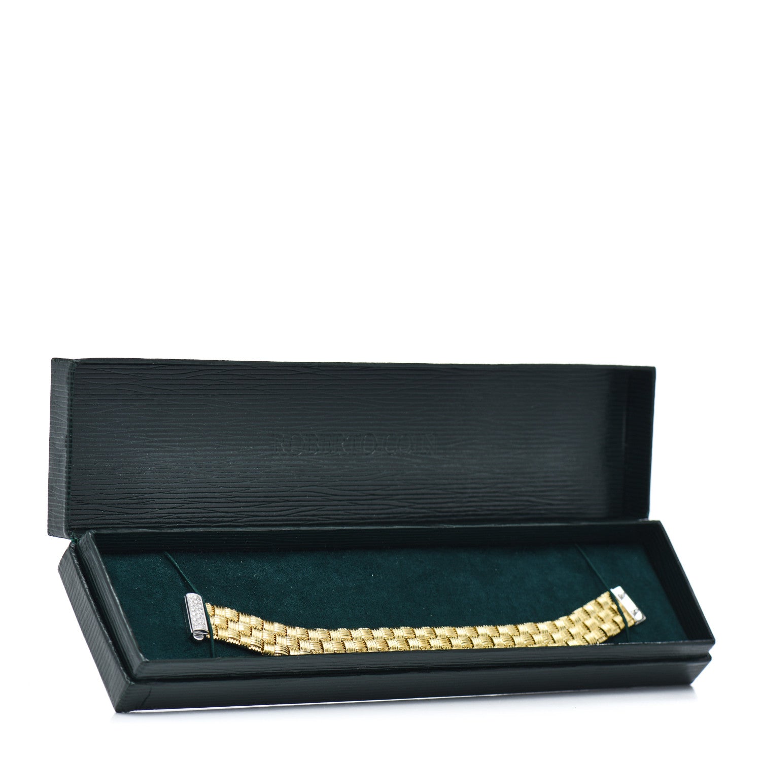 Roberto Coin 18K Yellow White Gold Diamond Appassionata Mesh Bracelet 5 of 5