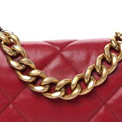 Chanel Lambskin Quilted Large Chanel 19 Flap Red 7 of 9