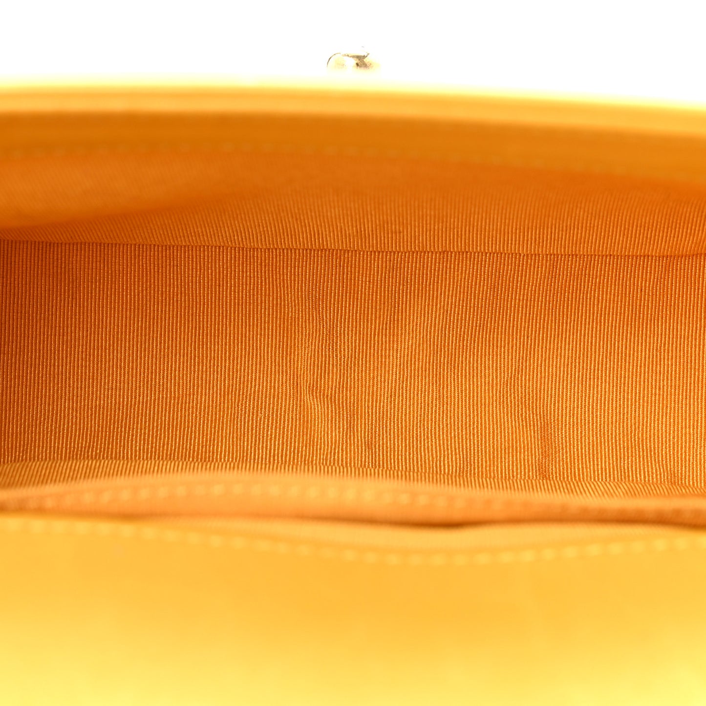 Lambskin Quilted Small Boy Flap Yellow