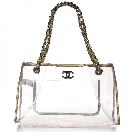 Vinyl Naked Tote Gold