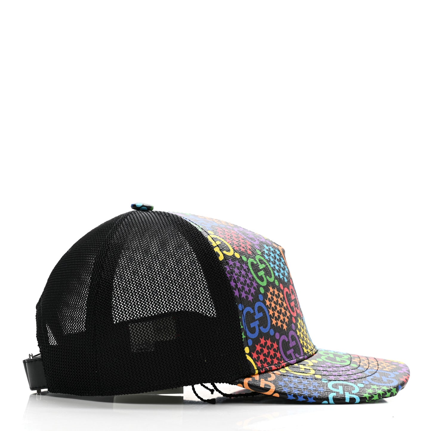 GG Supreme Monogram Psychedelic Baseball Hat S Black