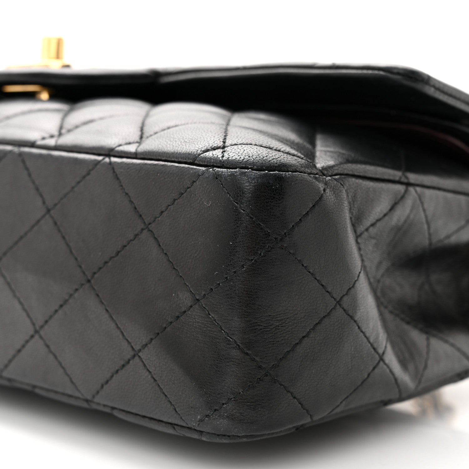 Chanel Lambskin Quilted Medium Double Flap Black 9 of 9