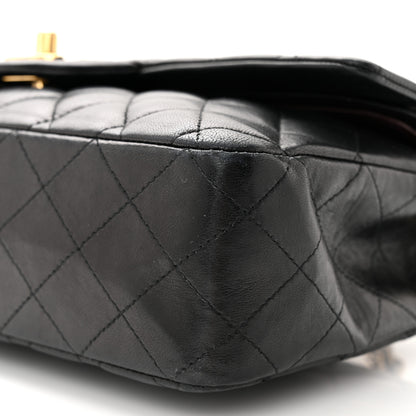 Chanel Lambskin Quilted Medium Double Flap Black 9 of 9