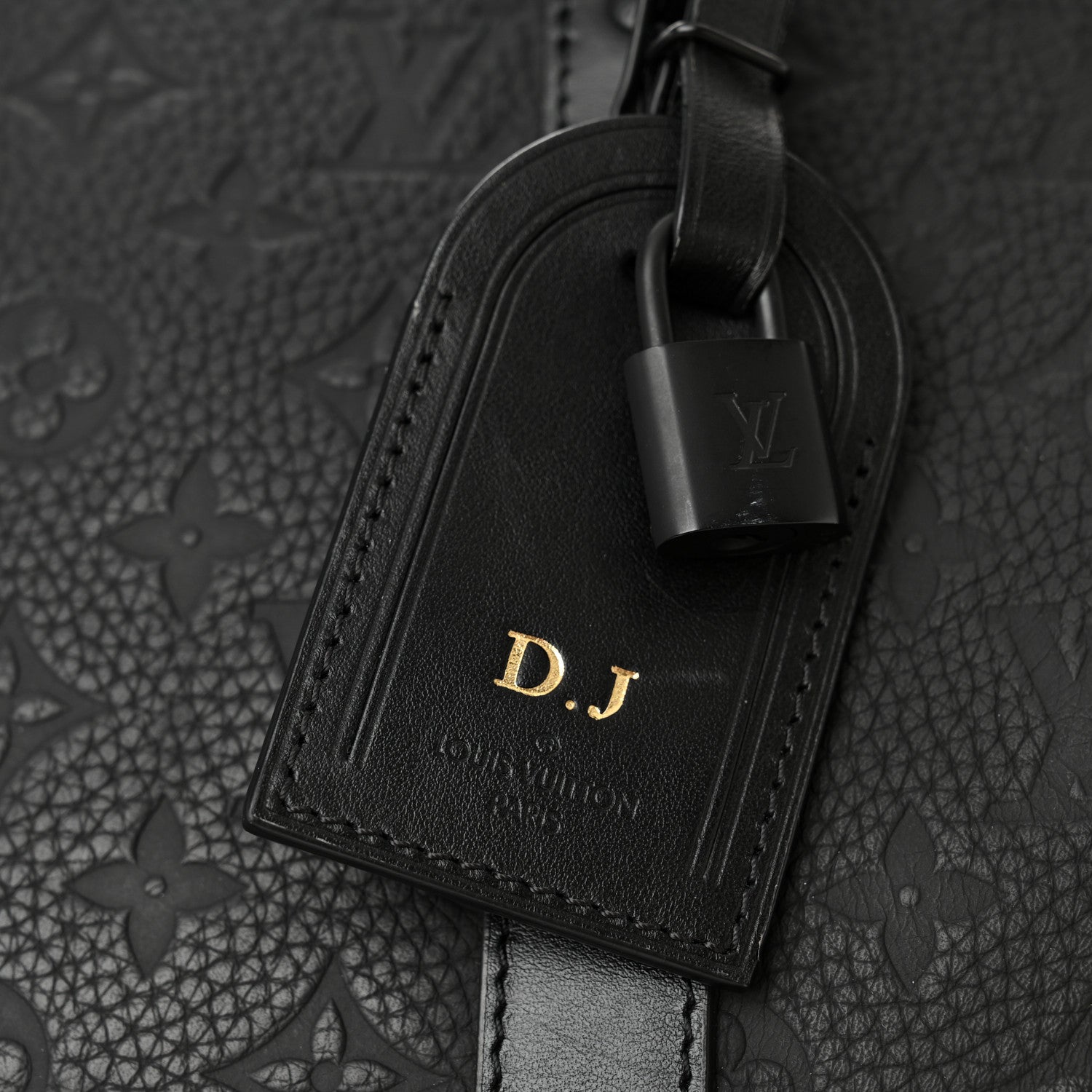 Louis Vuitton Taurillon Monogram Keepall Bandouliere 50 Black 14 of 18