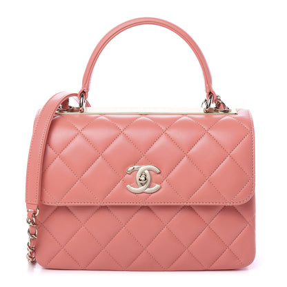 Chanel Lambskin Quilted Small Trendy CC Flap Dual Handle Bag Coral 1 of 11