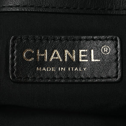 Chanel Calfskin Quilted Chain Flat Tote Black 6 of 10
