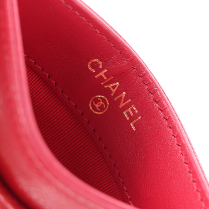 Chanel Caviar Quilted Card Holder Dark Red 6 of 9