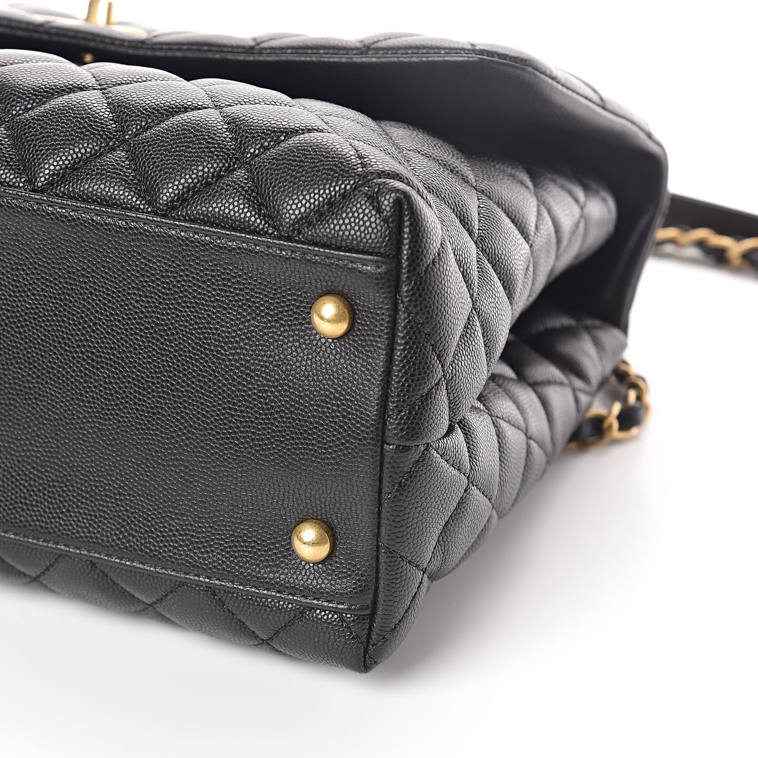 Chanel Caviar Quilted Medium Coco Handle Flap Black 10 of 10