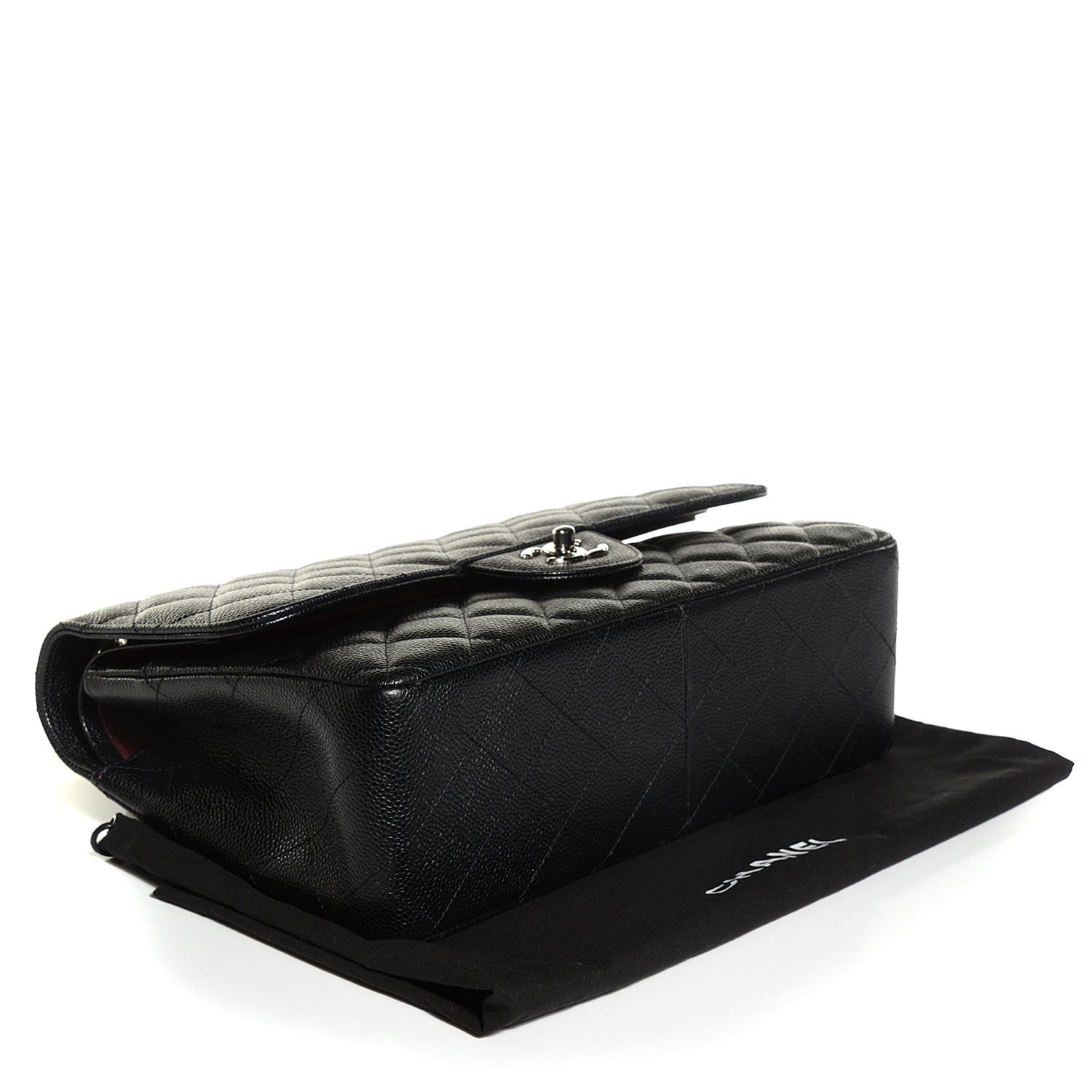 Chanel Caviar Quilted Jumbo Double Flap Black 12 of 16