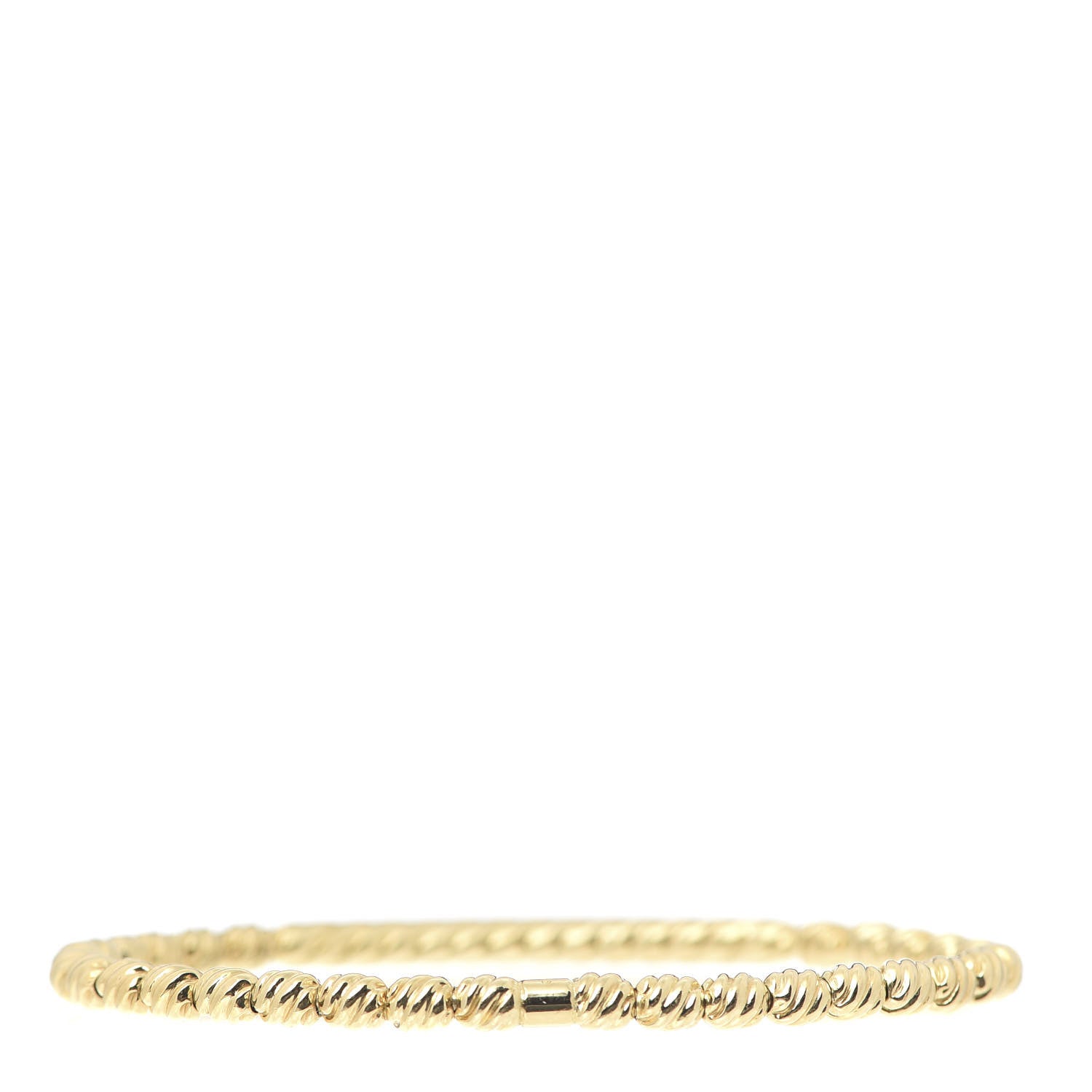David Yurman 18K Yellow Gold Diamond Petite Pave Flex Bracelet 3 of 4