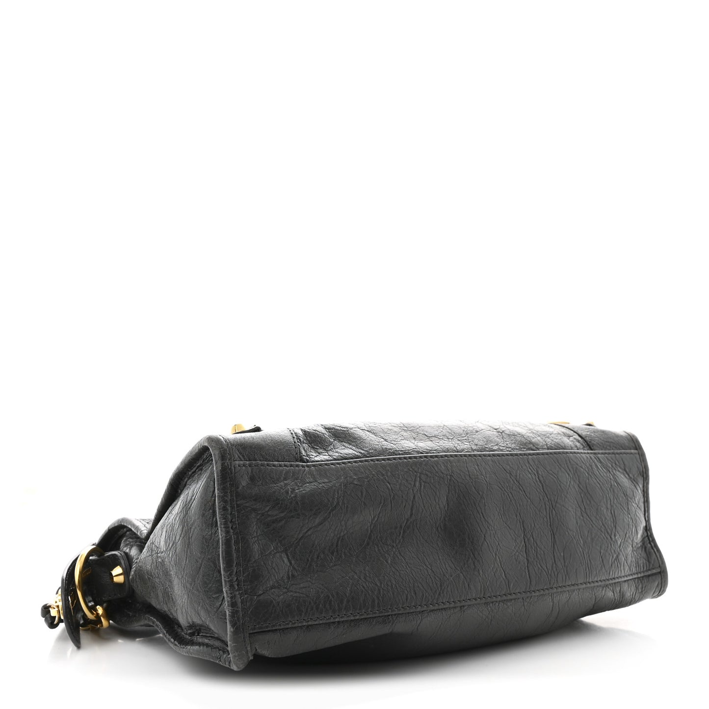 Agneau Classic Gold Hardware S City Gris Fossile