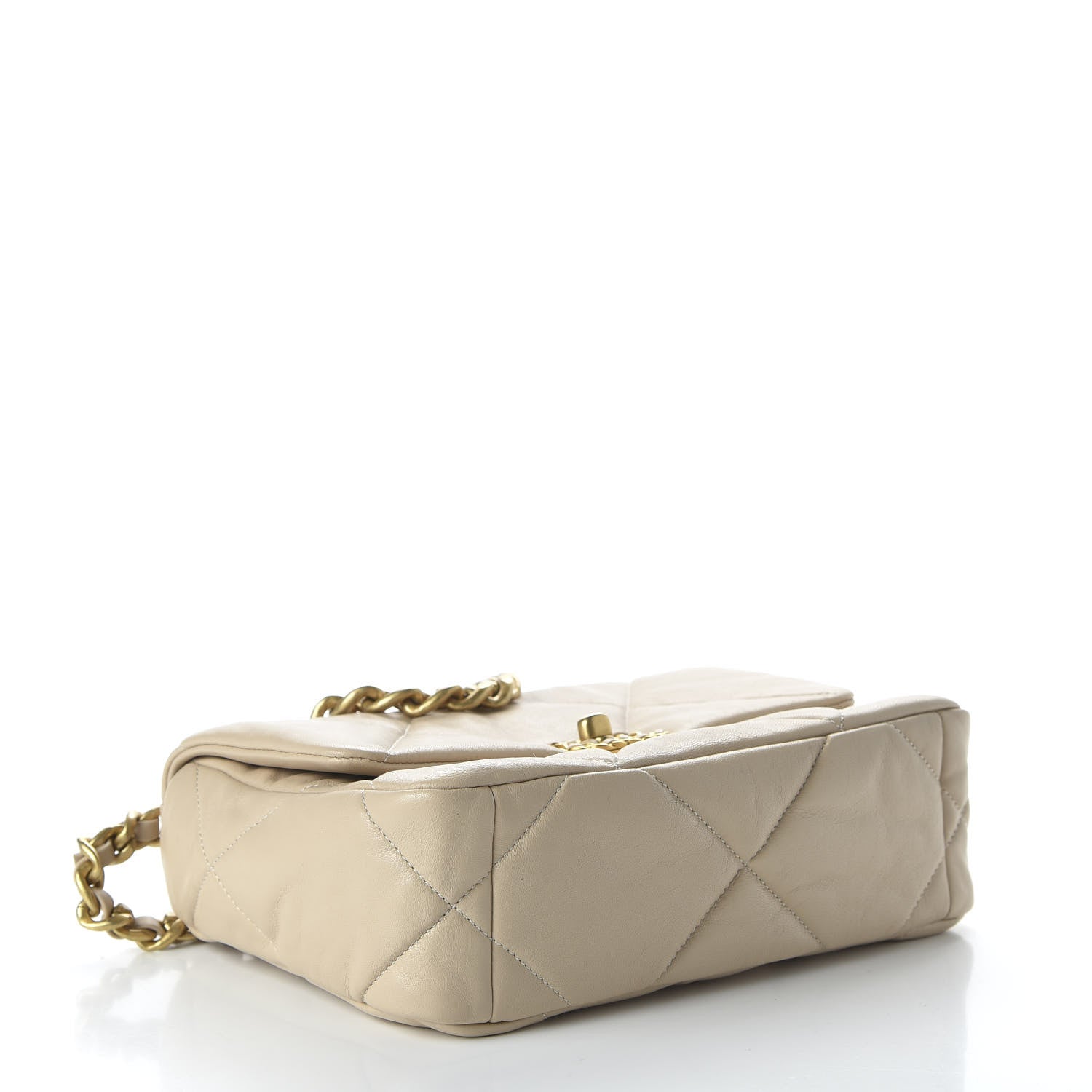 Chanel Lambskin Quilted Medium 19 Flap Light Beige 4 of 11