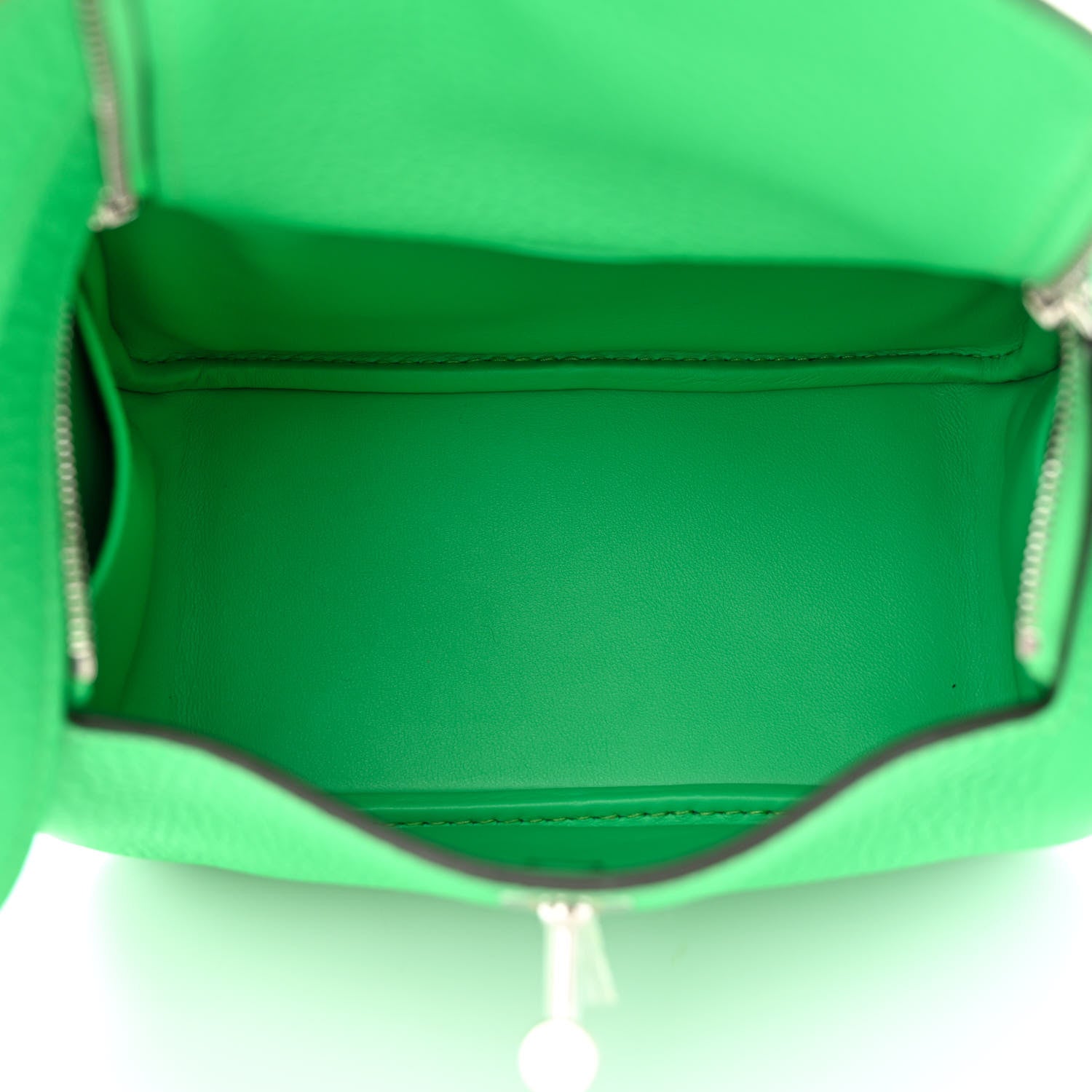 Hermes Taurillon Clemence Mini Lindy 20 Vert Comics 5 of 11
