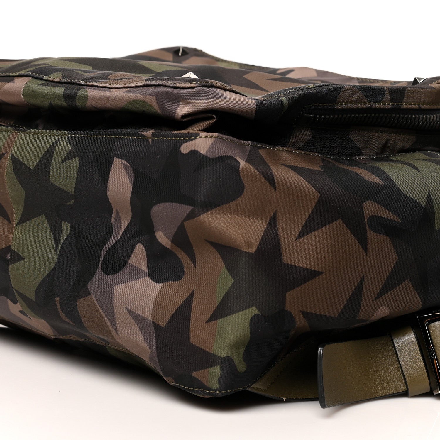 Valentino Garavani Nappa Canvas Camustars Backpack Army Green 10 of 10