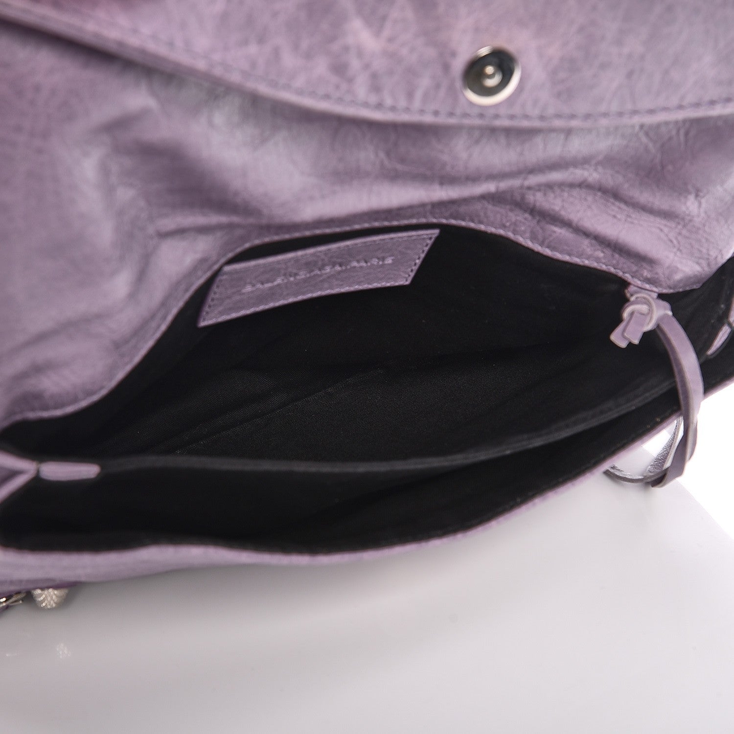 Balenciaga Agneau Giant 12 Silver Hardware Envelope Clutch Glycine 5 of 8