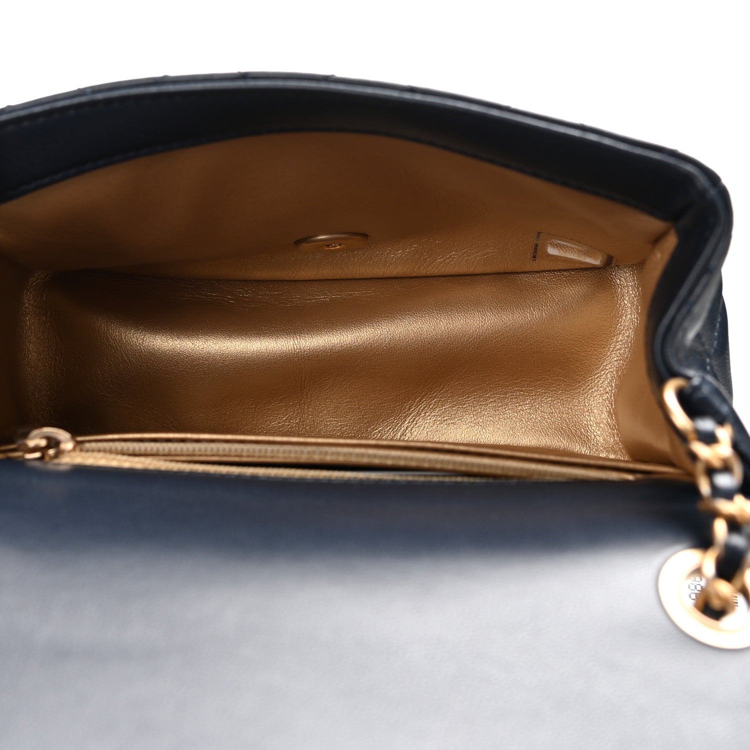 Chanel Lambskin Quilted Mini Pearl Crush Flap Navy Blue 5 of 11