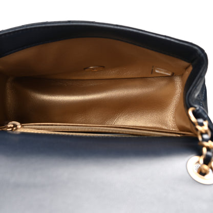 Chanel Lambskin Quilted Mini Pearl Crush Flap Navy Blue 5 of 11